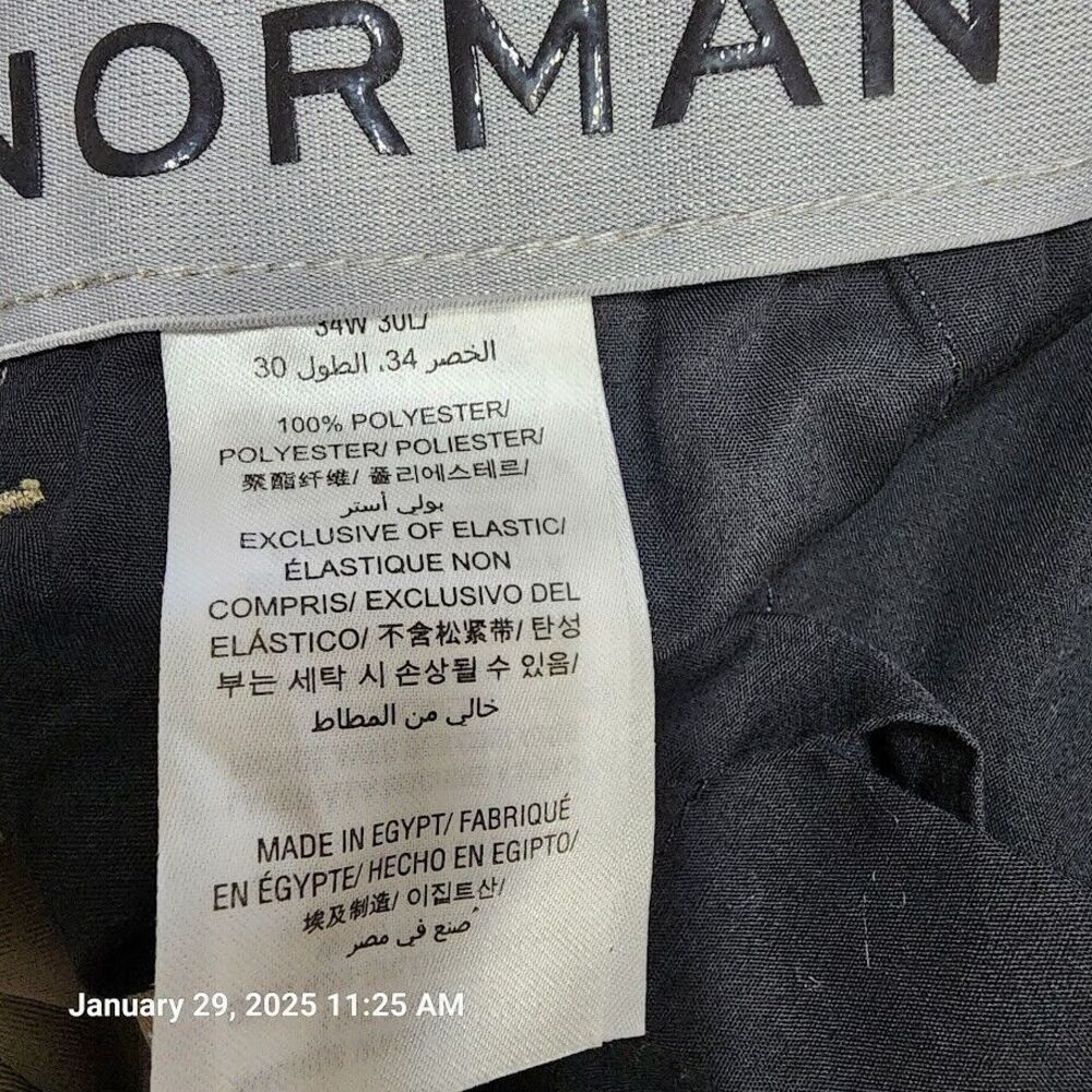 Attack Life Greg Norman Mens 34 30 Dusty Willow Tan Moisture Wicking Dress Pants - Picture 6 of 12